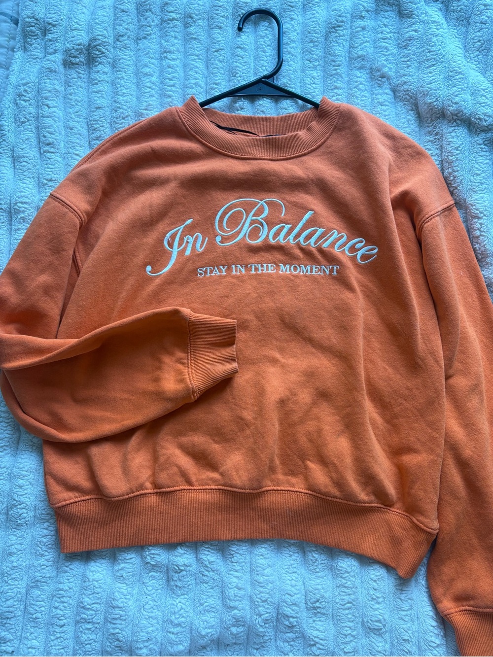H&M Orange "In Balance" Crewneck Sweatshirt